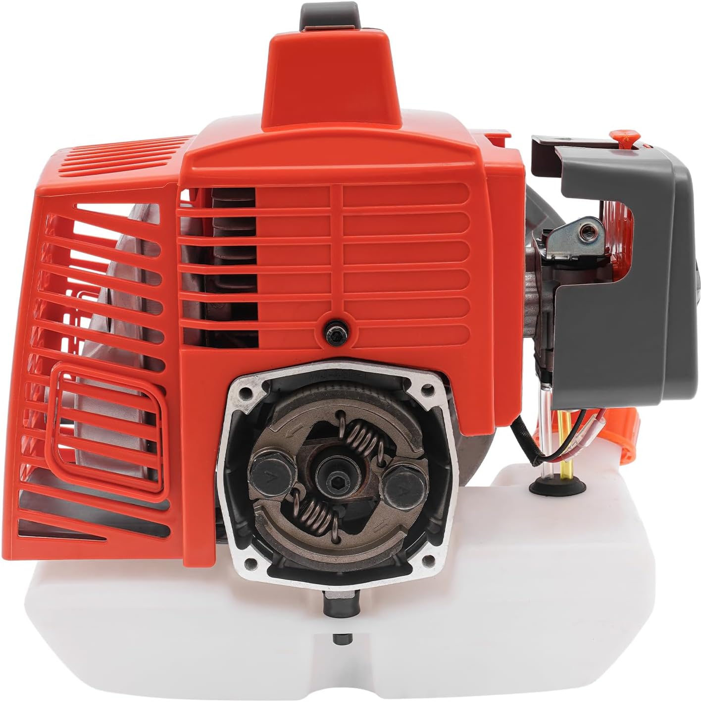 Gasoline Engine, 63.3CC 2200W 2-Stroke Gas Engine 7500RPM High Speed Gas Powered Engine Motor with 0.3Gal Fuel Tank, Hand-Pull Start Air-Cooled Single-Cylinder Gas Engine for Lawn Garden Equipment