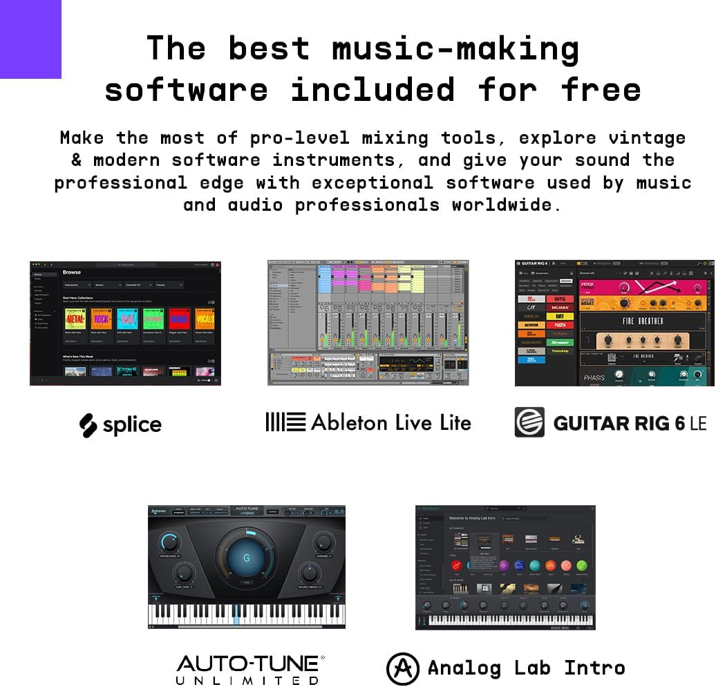 Arturia MiniFuse Recording Pack — USB Audio Interface Bundle with Condenser Microphone, Headphones, and Creative Software for Recording, Streaming, and Podcasting