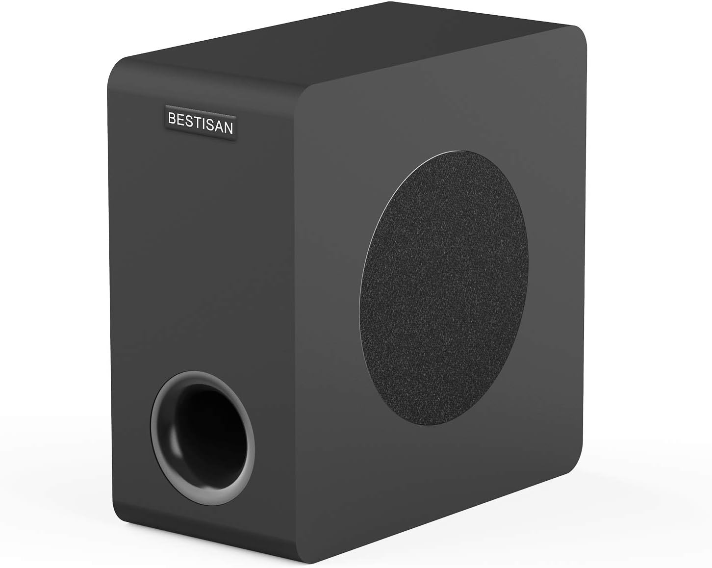 BESTISAN Powered Subwoofer, 6.5'' Side Firing Home Audio Sub, Deep Bass Response Subwoofers, Easy Setup with Home Theater Systems, TV, Speakers, RCA, LFE, AUX Input, High-Level Speaker Input & Output
