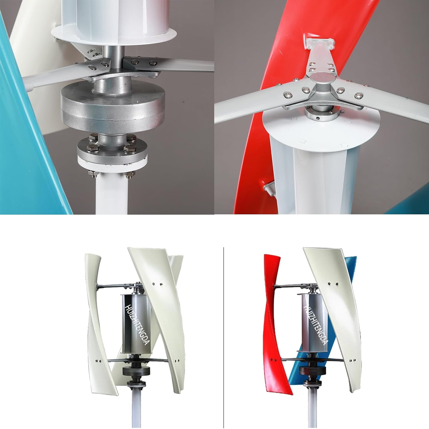 9000W Vertical Wind Power Turbine Generator Kit, with Charge Controller 12V 24V 48V 220V Vertical Axis Wind Turbine for Outdoor Garden(3 Blades,White)