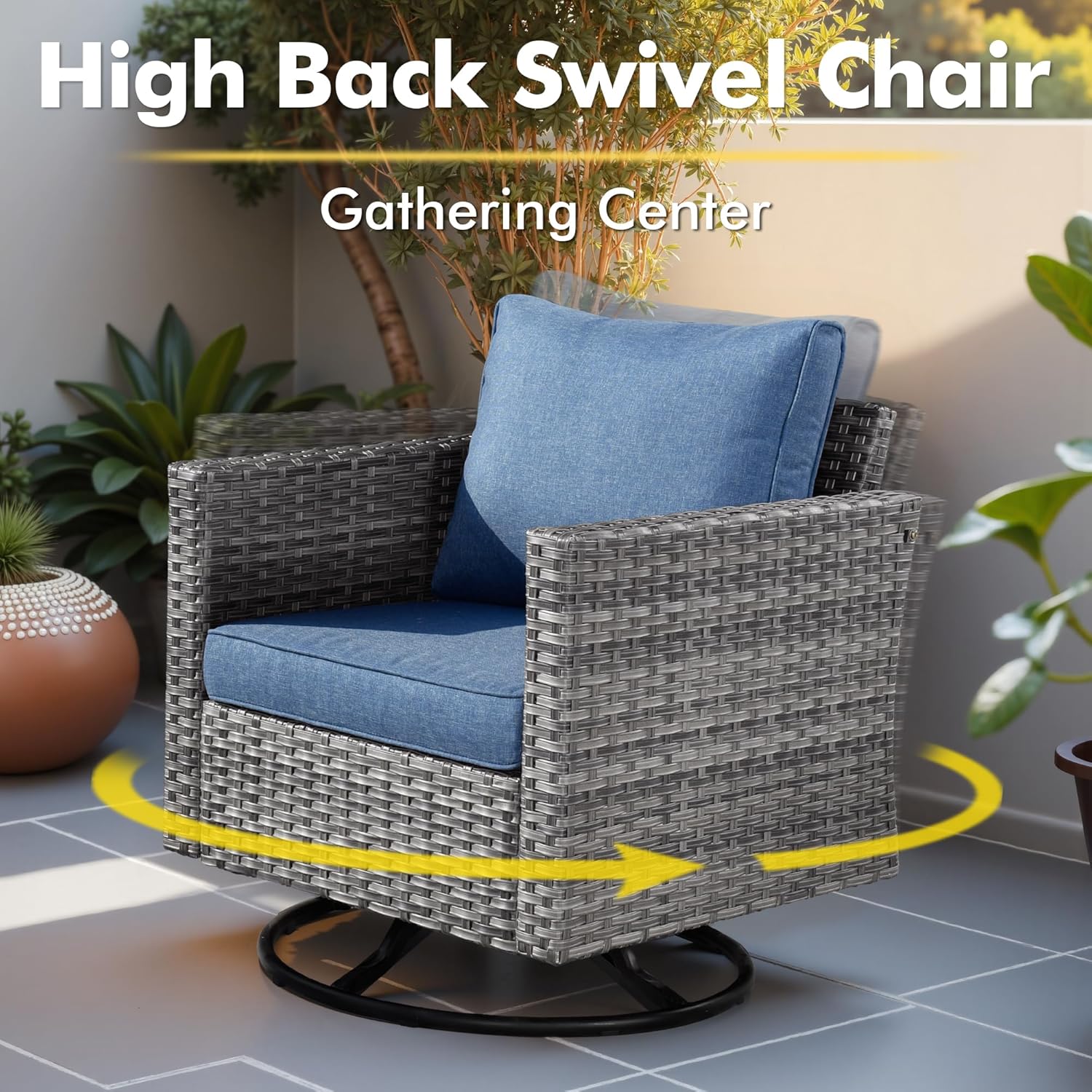 11 Piece Outdoor Patio Furniture Set with 53