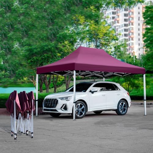 Heavy Duty Waterproof Pop Up Canopy Tent - Portable & Foldable Outdoor Gazebo for Weddings, Parties, Festivals & All Seasons - Instant Shelter & Sunshade Solution