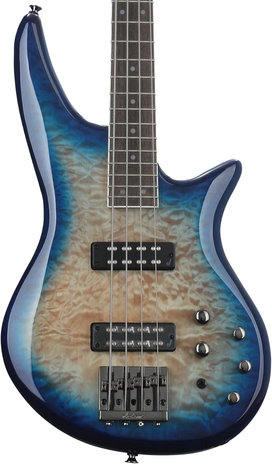 Jackson JS Series Spectra Bass JS3Q, Amber Blue Burst, Laurel Fingerboard