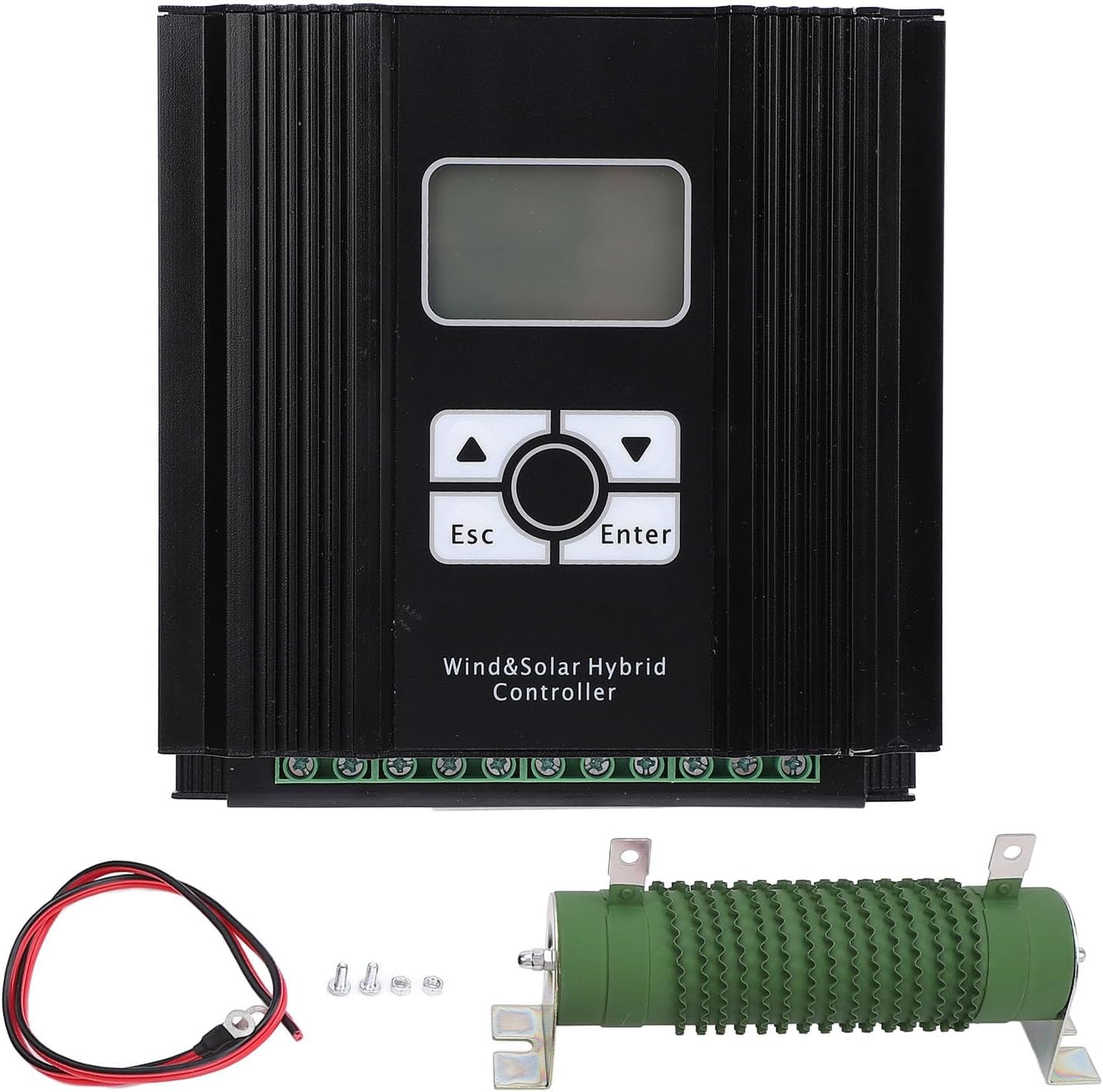 Garosa Wind Solar Charge Controller 12V/24V MPPT Hybrid Regulator with LCD Display Boost PWM Technology for Home Marine Street Light Systems (600W Fan)