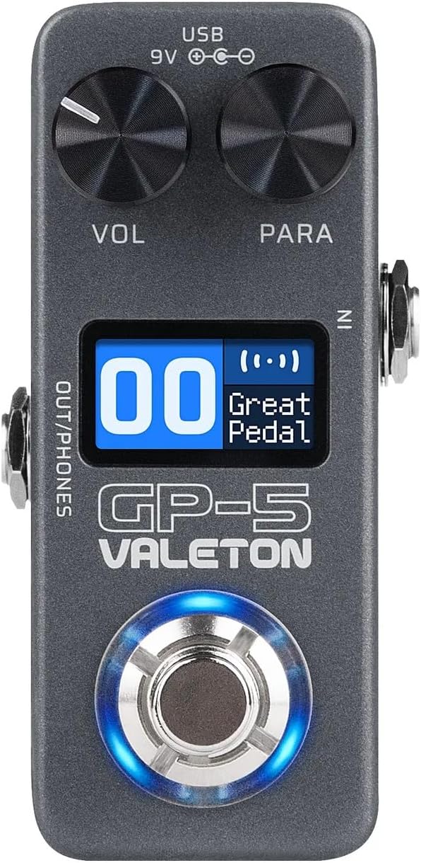 Valeton GP-5 Compact Multi-Effects Processor – SnapTone & IR Loader, 100+ Effects, Bluetooth, USB Audio Interface
