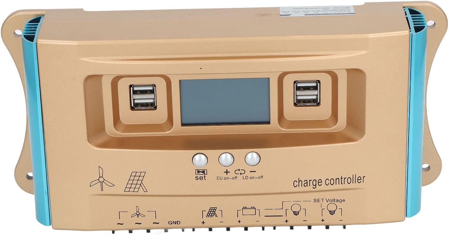 MPPT Solar Charge Controller for RVs with Multi Protection Features Supports 12V 24V 36V 48V 60V Systems (100A)
