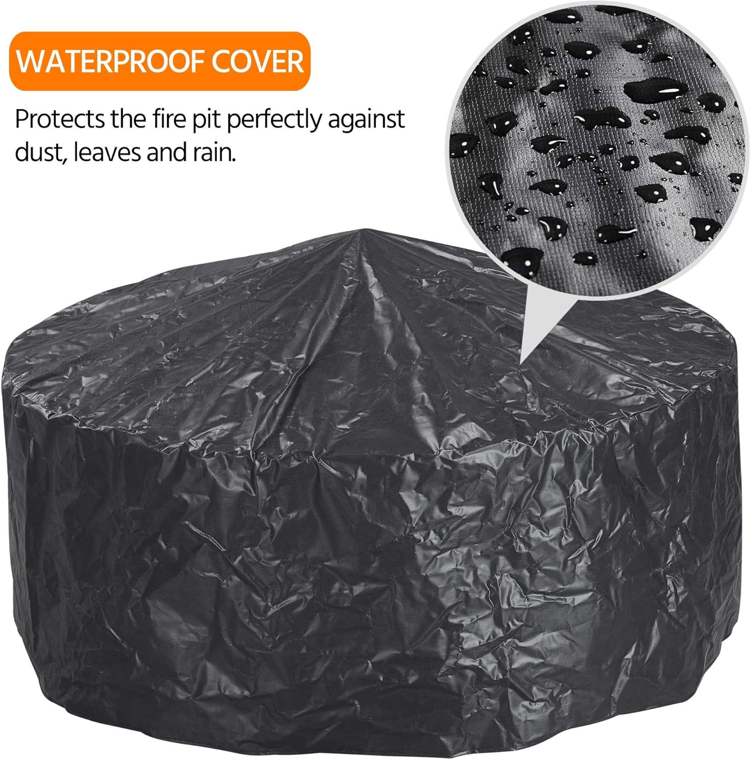 Yaheetech 36 Inch Outdoor Round Fire Pit - Backyard Patio Garden Stove Bonfire Wood Burning Firepit for Outside with Spark Screen and Poker