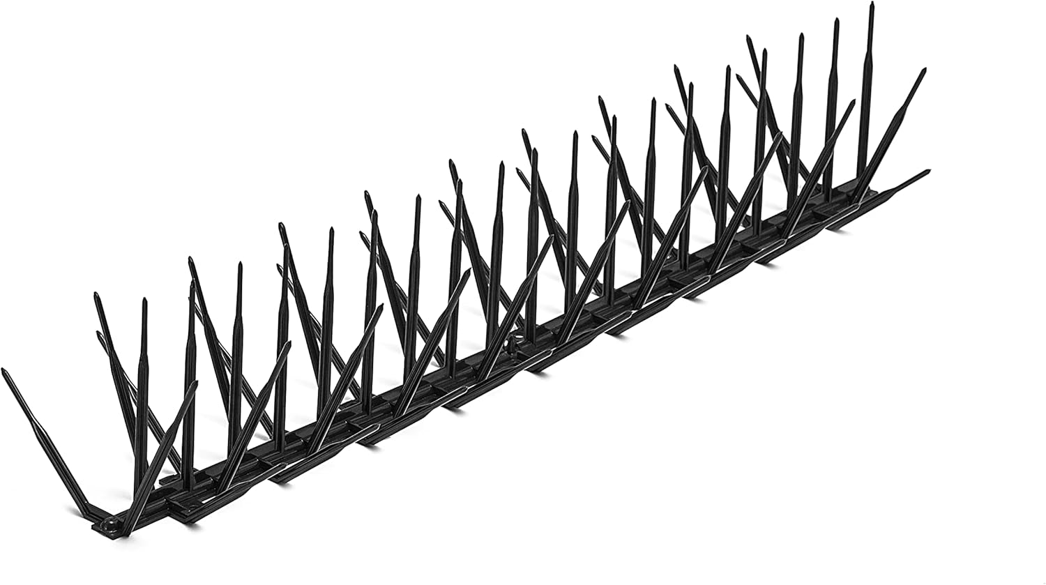 Bird B Gone - Black Plastic Anti Bird Spikes (100') - Humane Deterrent - Stops Pigeons & Birds from Roosting - UV-Stabilized Polycarbonate - for Rooftops, Ledges, Fences, Etc - Made in USA