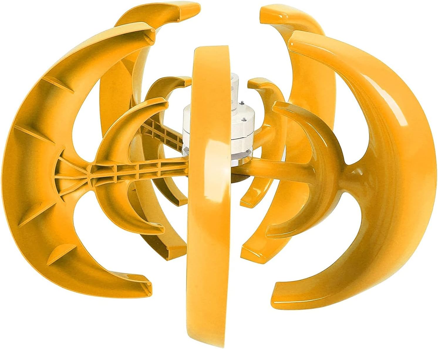 Wind Turbine, 5-Blade Vertical Axis Generator, Green Lantern Type Double-Layer Wind Generator, 8000W Power System Power Production Equipment