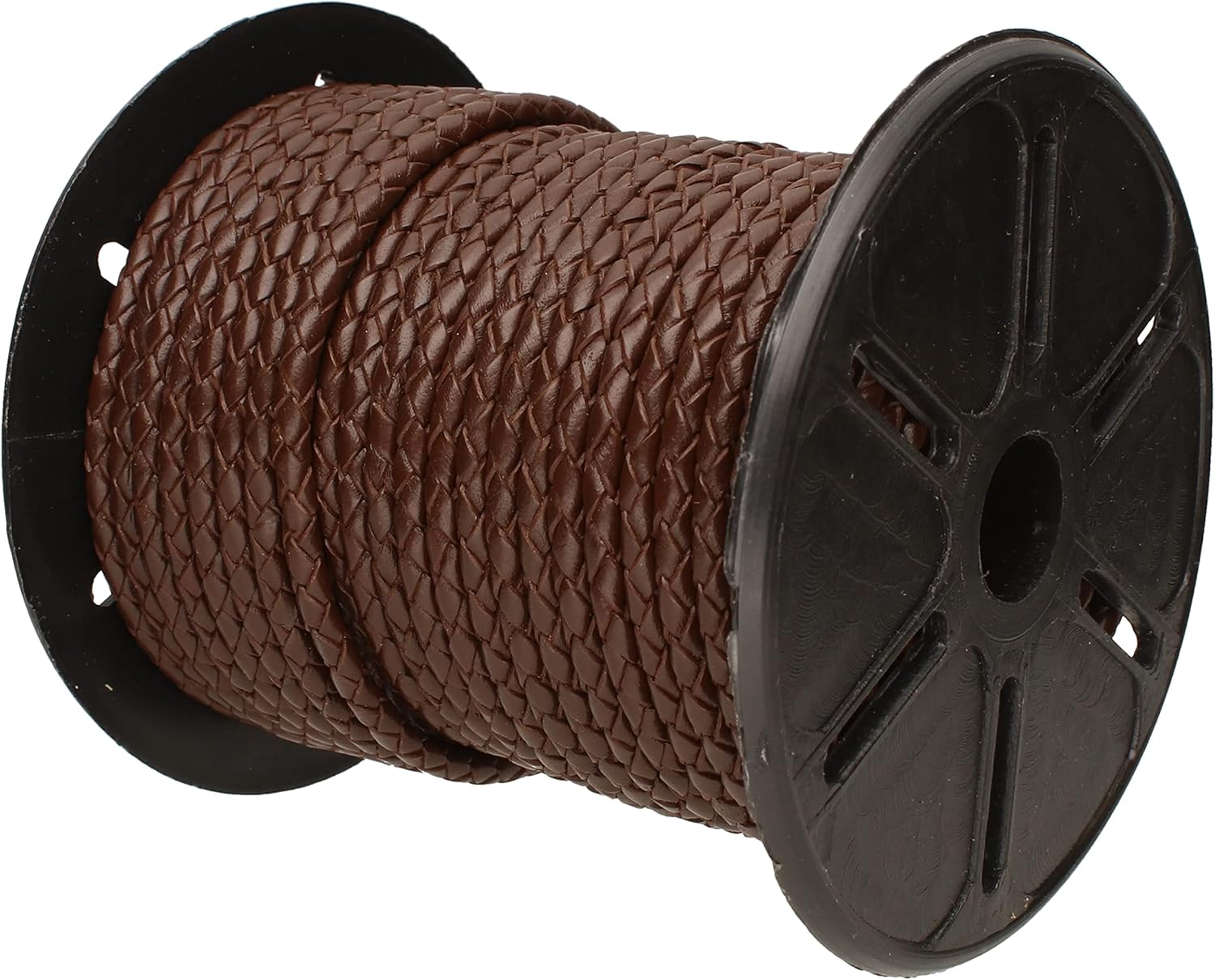 The Beadsmith Braided Bolo Cord – Brown Color – 4mm Spool – 25 Yards/22.86 Meters – Machine Braided Indian Leather – Ideal for Watch Bands, Bolo Ties, Necklaces, Hair Accessories & DIY Jewelry Making