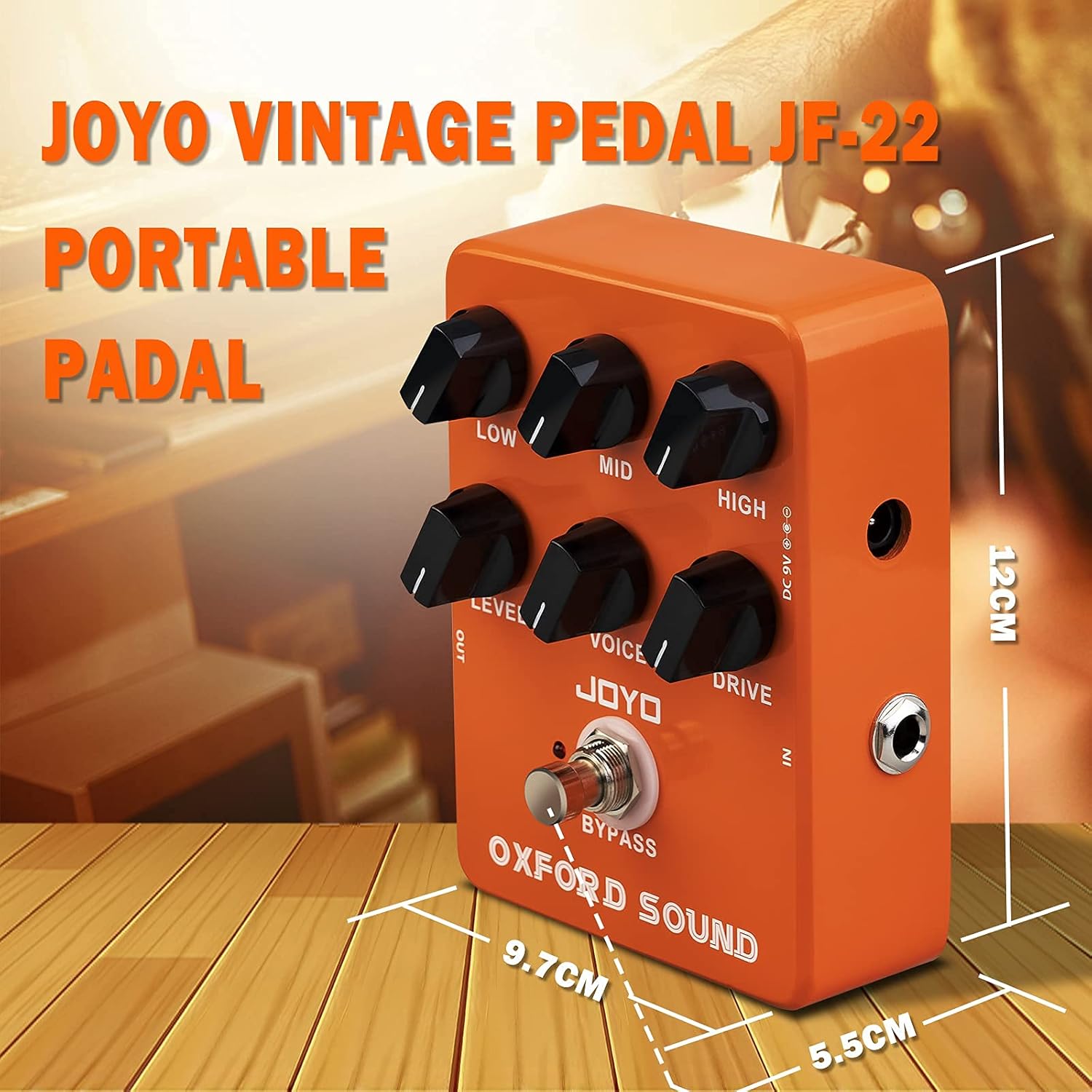 JOYO JF-22 Orange Amplifier Simulation Distortion Pedal and R-17 Modern Metal Distortion Pedals