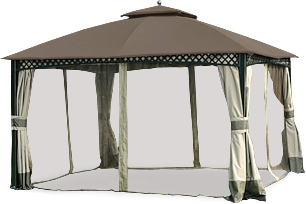 Garden Winds Replacement Canopy for The Windsor Gazebo - Riplock 350 - Nutmeg