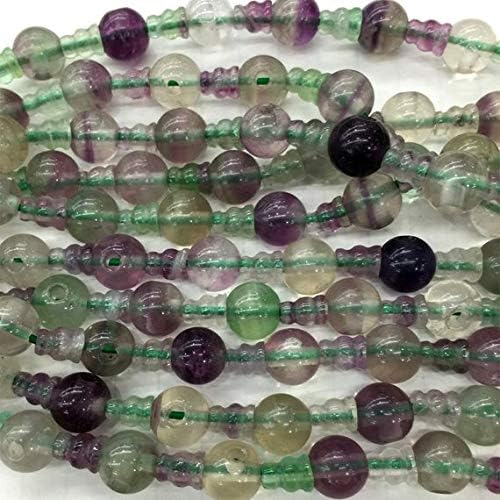 1 strands natural colorful rainbow green purple fluorite pagoda tee three links buddha head tibet guru barrel beads size: 10mm+6x8mm (10 sets/lot) 04216