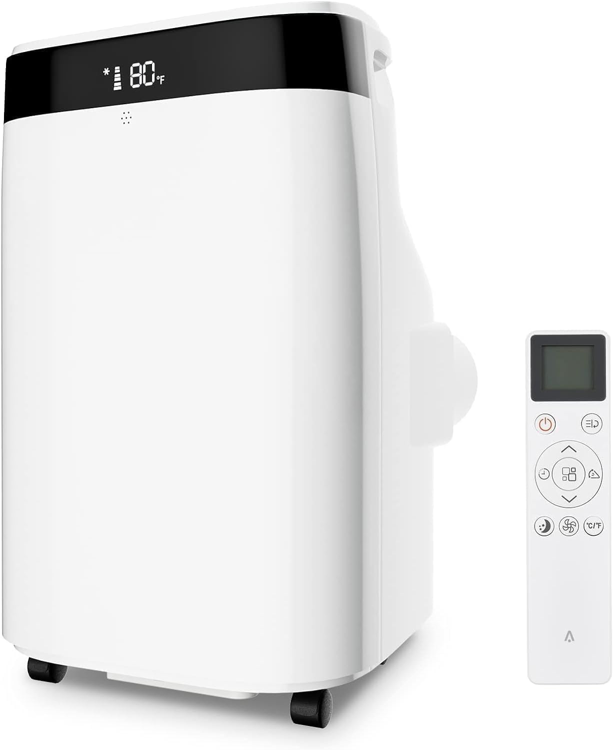 Portable Air Conditioners 10000 BTU, Compact Cooling System with Remote, 24H Timer, Quiet Operation, Energy Efficient AC for 450 Sq.Ft Spaces, Black & White