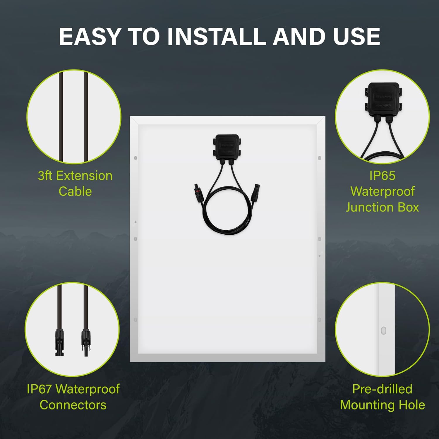 Newpowa 80W(Watt) Solar Panel Monocrystalline 12V 10BB High Efficiency PV Module High-Efficiency Battery Maintainer Power for Battery Charging of Boat RV Camper SUV and Other Off-Grid Applications