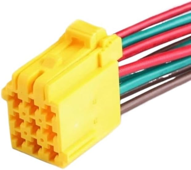 Hongpan 1 Pc 9 Pin 8-968971-1 Automobile Power Amplifier Connector Automotive Audio Amplifier Plug Wiring Harness 8-968971-2 9-966140-4(9 Pin Female A,20 Pcs)