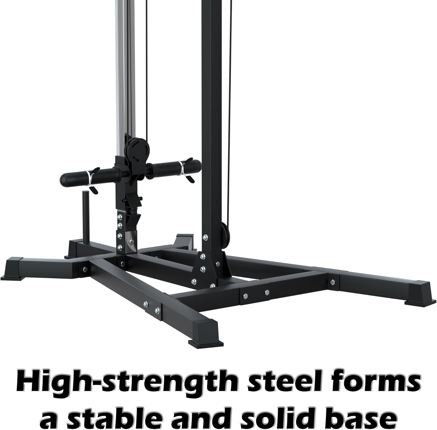 VIVITORY LAT Pull Down and Low Row Cable Machine - 16 Height Adjustable Pulley System for Full Body Workout, Maximum Weight Capacity 400lbs, Perfect for Home Gym, Includes Additional Handle