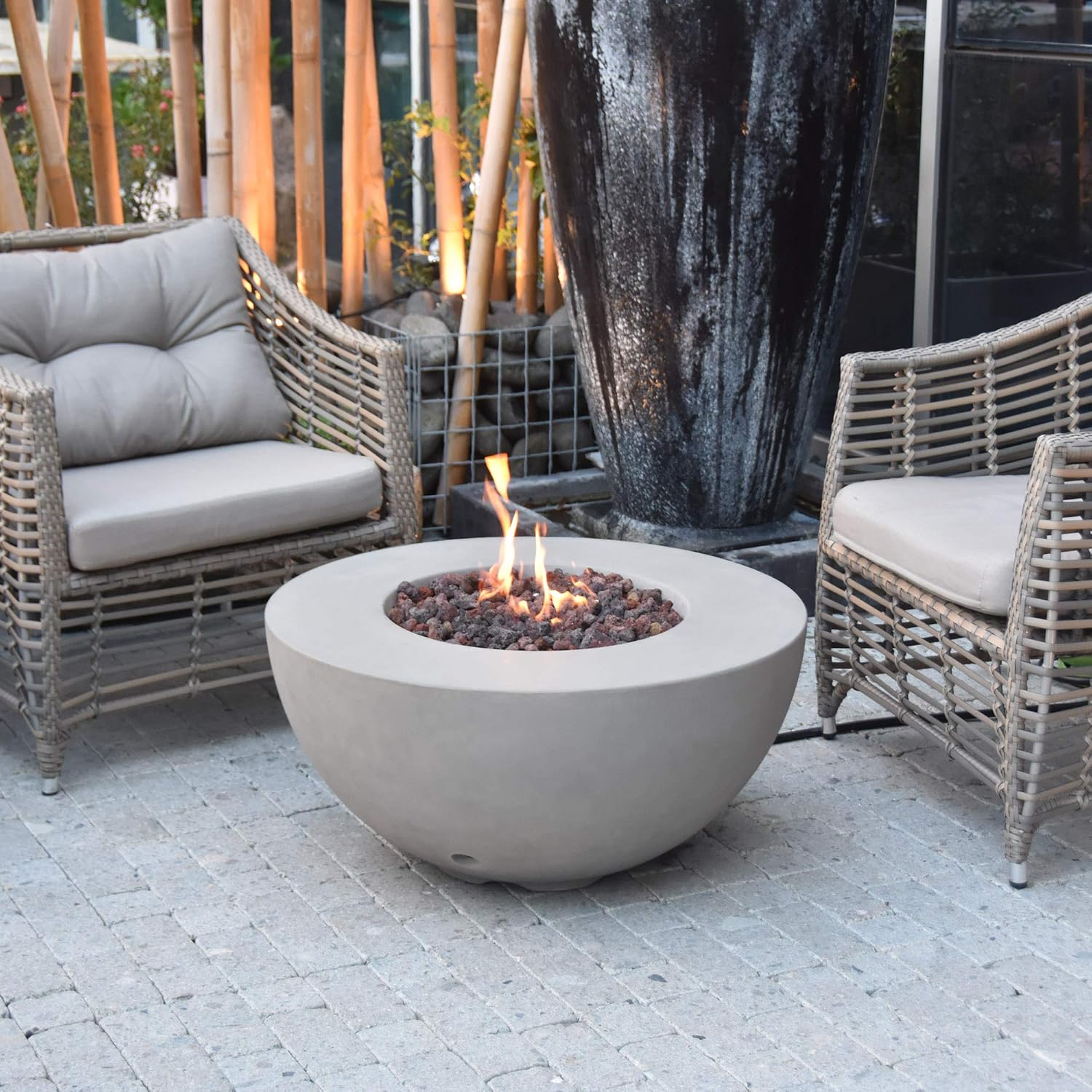 MODENO Roca Concrete Propane Fire Table