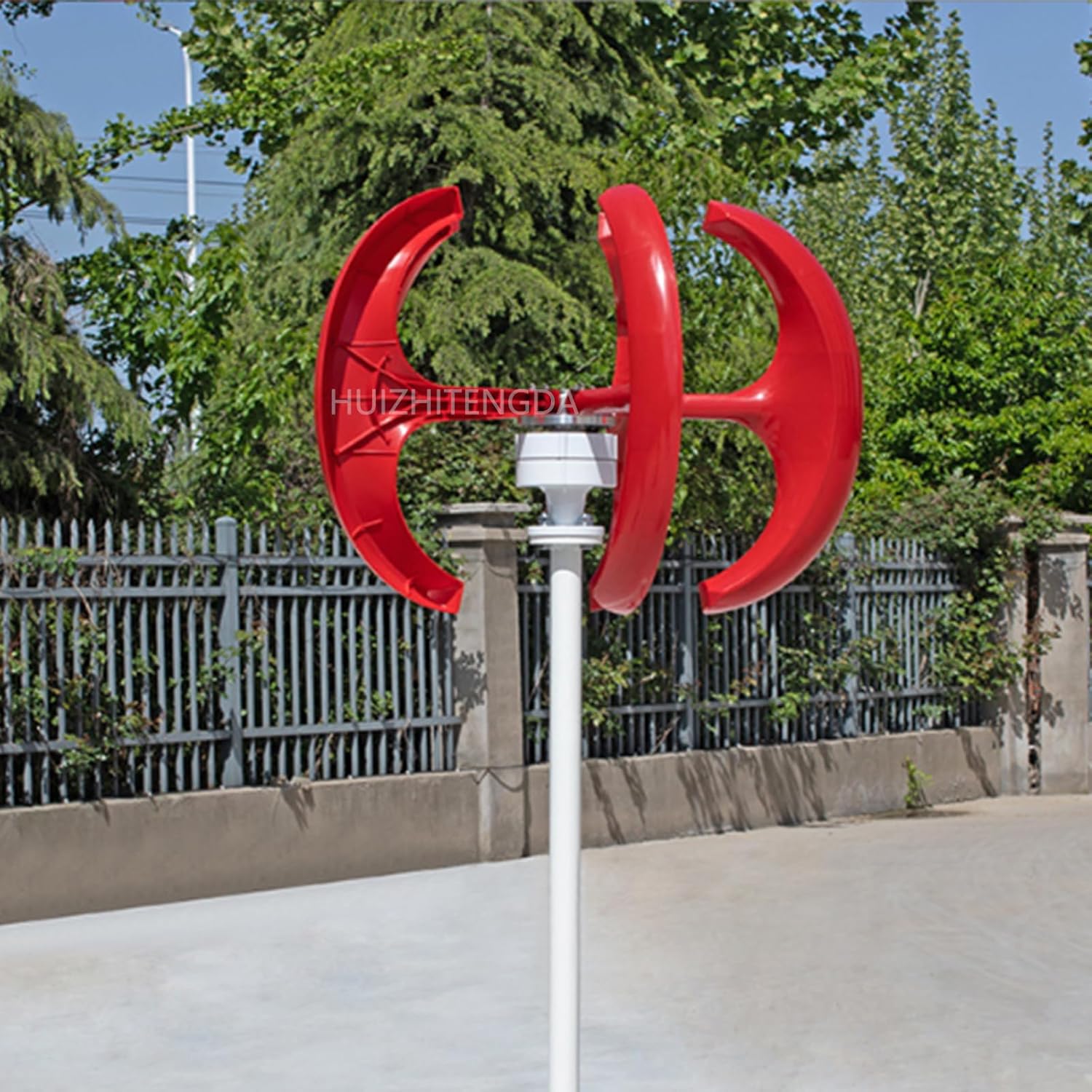 1500W Windmill 12V 24V 48V 5 Blades Wind Turbine Generator with Controller Low Start Wind Speed Wind Turbine Generator Suitable for Courtyard Lighting