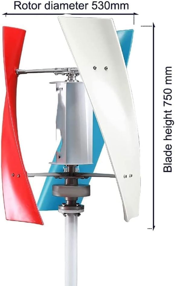 CHRISK 8000W Wind Turbine Generator for Home12v 24V Vertical Axis Free Energy Windmill with Controller+Flange+Tool Wind Turbines