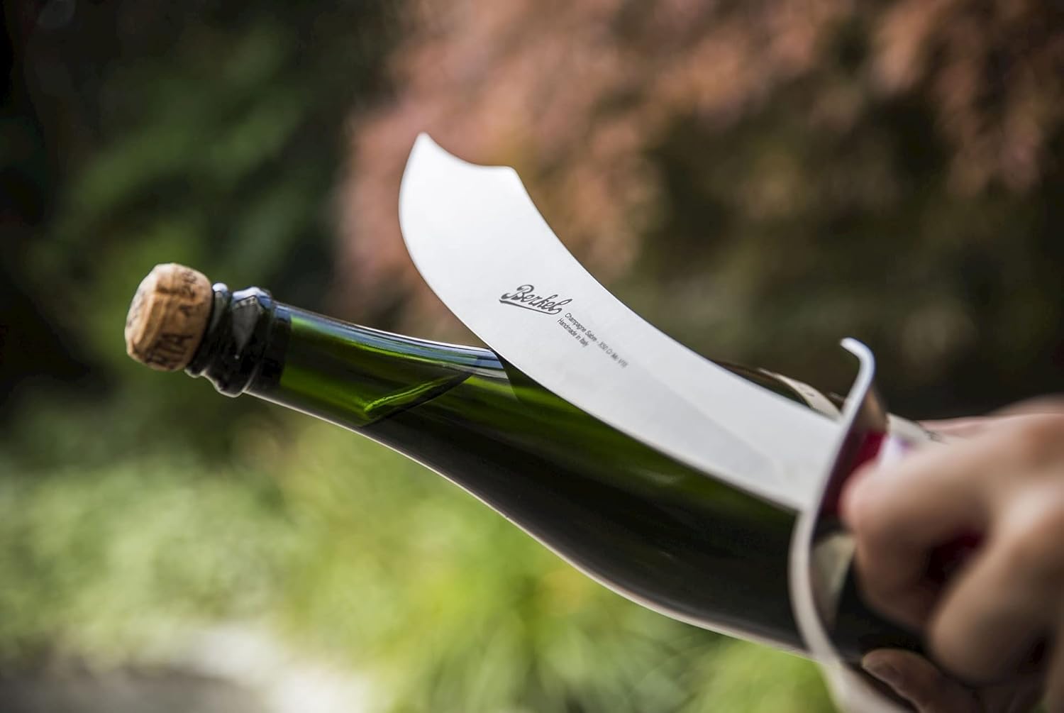 Berkel Elegance Champagne Sabre Wenge Color/Sabre for opening sparkling wines/Luxury accessory for quality tasting of Champagne/Saber ensures a clean cut/For the scenographic opening of bottles