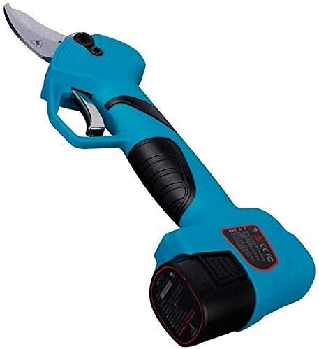 Professional Electric Pruning Shears Rechargeable Electric Cordless Secateur Branch Cutter Pruning Shears for Sharp Cutting Tool to Fruit Garden (Blue