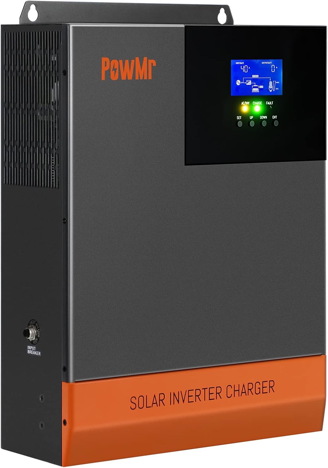 PowMr 5600W Solar Inverter, Off Grid Charger 48V Pure Sine Wave Hybrid Inverter 220V with 80A MPPT Charger, 48 Volt Lead Acid/Lithium Support Parallel 6 Solar Inverter
