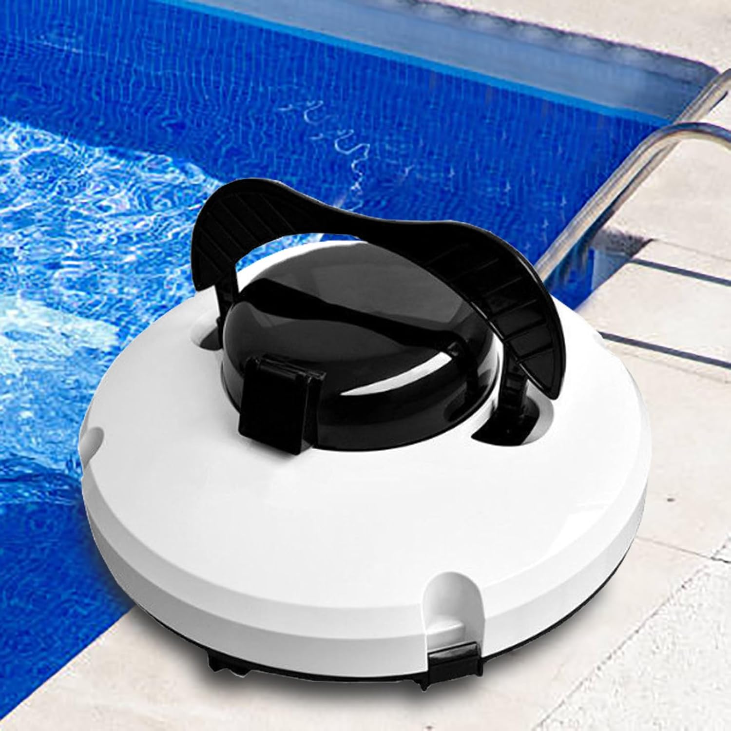 Automatic Cordless Pool Cleaners, Pool Vacuum Cleaner, Cordless Robotic Pool Cleaning with Strong Suction and Two Motors, for Above Ground & In-Ground Pools,110V