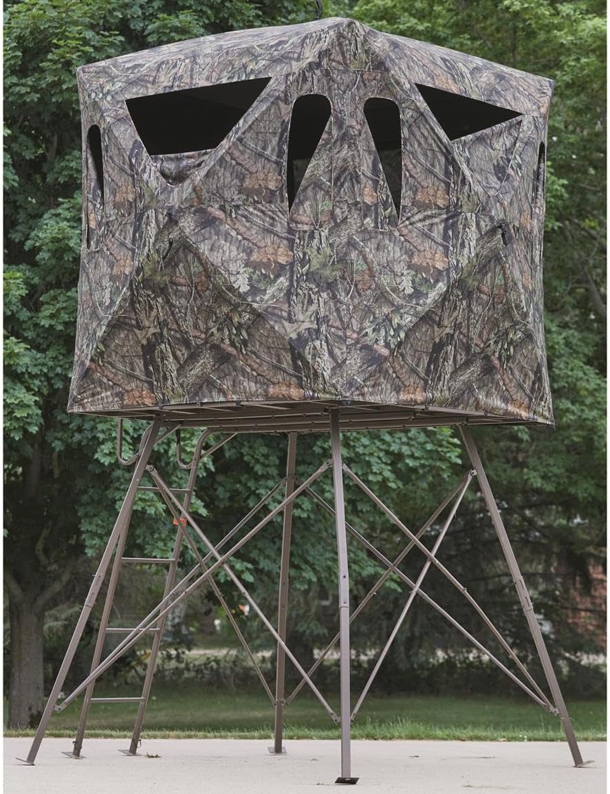 Guide Gear 6' Tripod Hunting Tower Blind, 2-3 Man Stand Elevated, Hunting Gear Equipment Accessories, 6X 6'