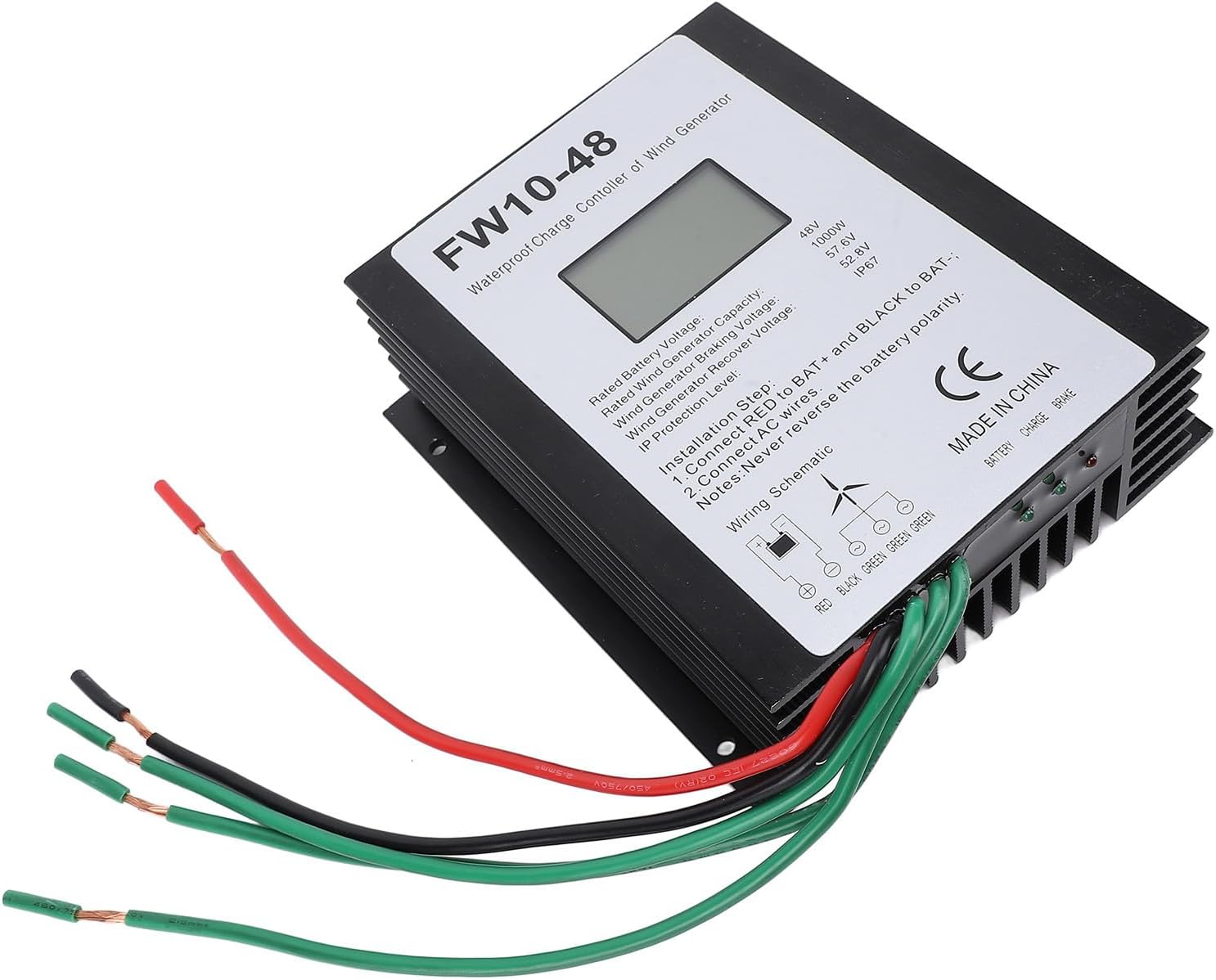 MPPT Wind Turbine Charge Controller, 48V, 1000W, IP67 Water - High - Efficiency Regulator, Automatic Brake & Recovery, Perfect for Off - Grid Power Systems
