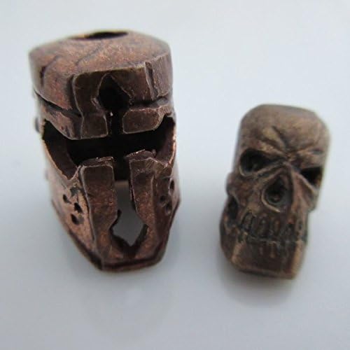 Jig Pro Shop Skullhelm (2pc) Paracord/Lanyard Bead in Copper by Sosa Beadworx