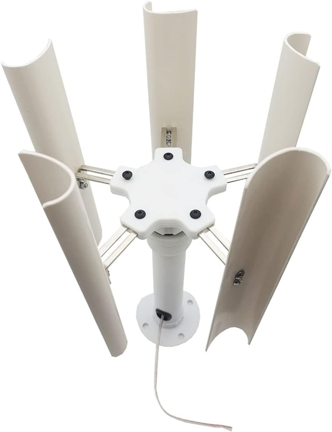 5-Blade Wind Turbine Model Three-Phase Permanent Magnet Brushless Generator 35W Portable Outdoor Vertical Generator Low Speed Windmill Outdoor Windmill