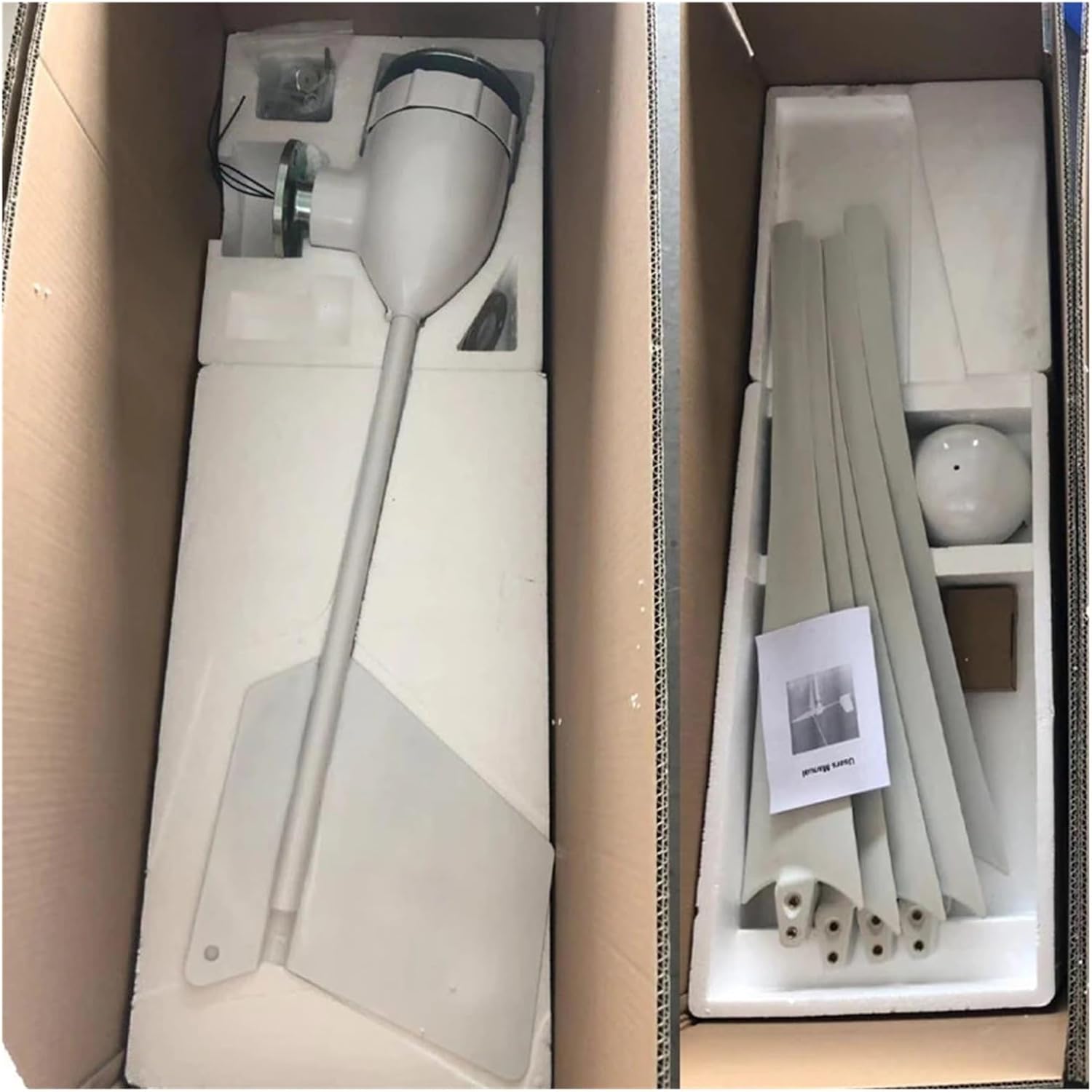 Wind Turbine Generator Kit, Horizontal Axis Wind Turbine 800W 12V 24V 48V Wind nerator for Home Use for Hybrid Solar Wind System(24V)