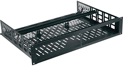 Middle Atlantic Products - RSHA-SONOS-AMP2 - Middle Atlantic Custom Shelf for (2) Sonos Amps, 2RU, 14D, Anodized - 2U Rack Height x 19 Rack Width - Rack-mountable - Black Powder Coat, Brushed Black -