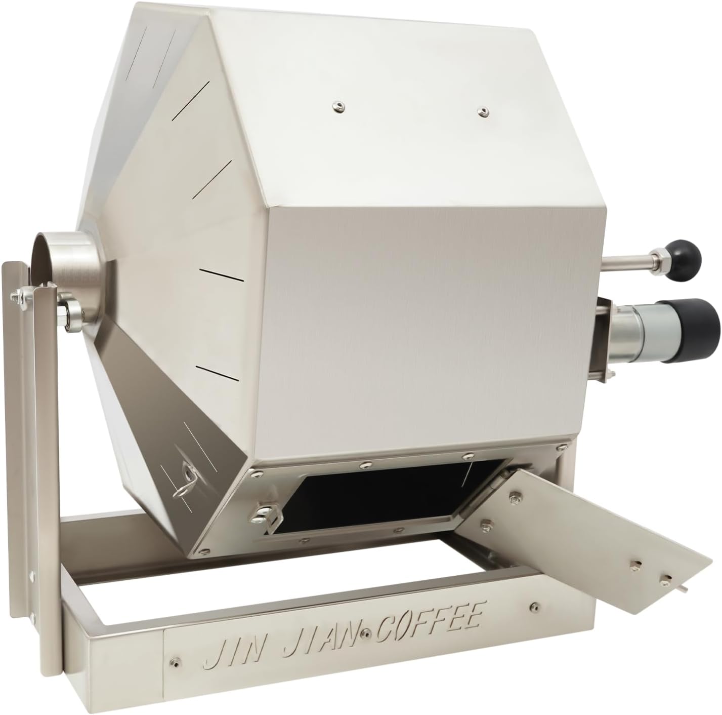 Commercial Coffee Bean Roaster, 2500-3000g Gas Burner Drum Type Coffee Roasting Machine, Stainless Steel Home/Commercial Peanut Roaster for Roasting Peanuts, Seeds, Nuts, Soybeans