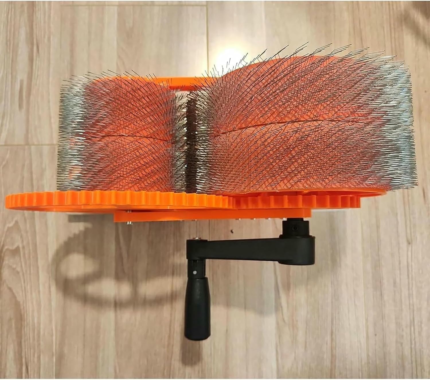 Wool Fiber Drum Carding Machine, Manual Wool Combing Machine, Sheep Fleece Drum Carder, Fast Color Mixing, Combing, Spinning, for DIY Craft Make Felt Animals, Handmade Enthusiasts~/