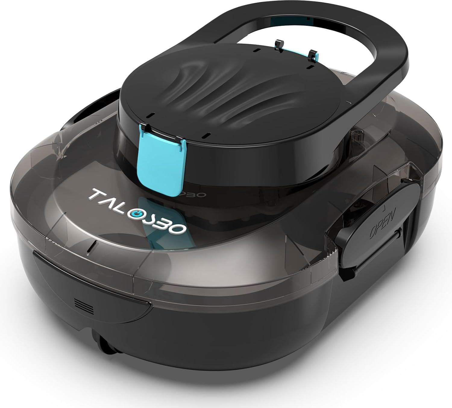 Pleco S1 Cordless Robotic Pool Cleaner with 75-80Mins Runtime, 2.5H Fast Charging, Small Pool Vacuum Robot for Above-Ground Flat-Bottom Pools up to 645 Sq.ft, Lightweight, Auto-Parking