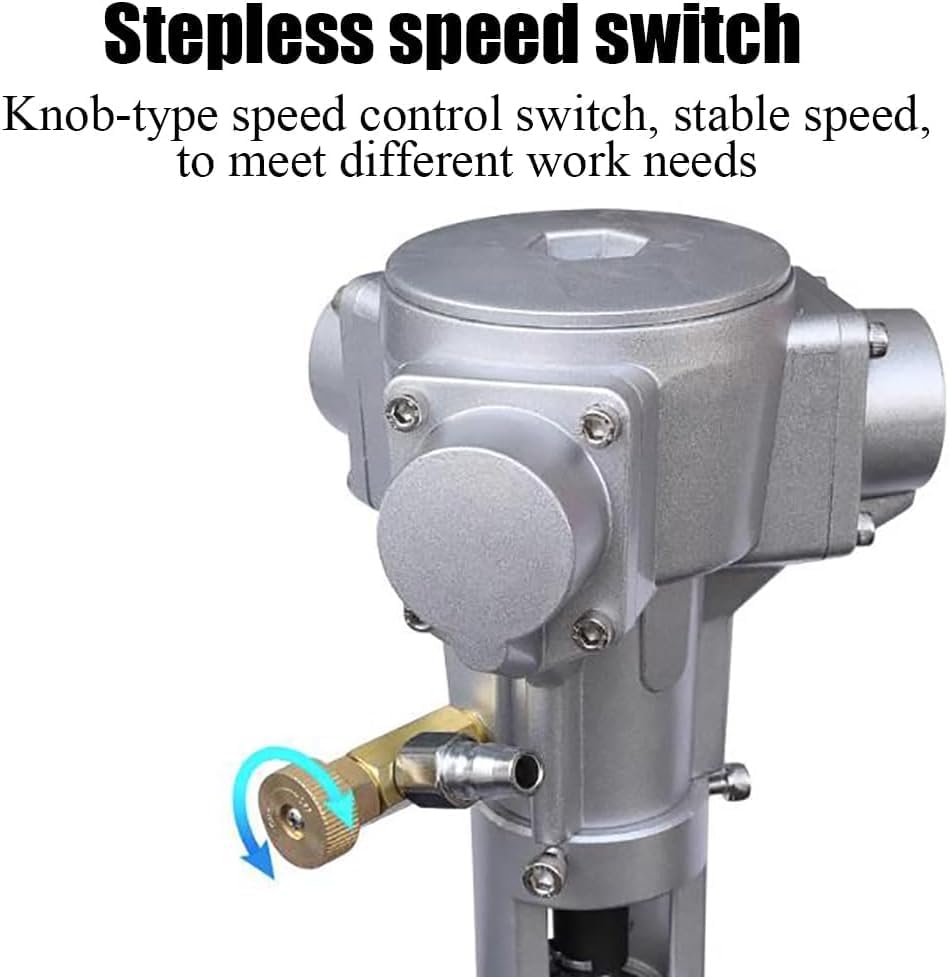 Paint Stirring Machine,5 Gallon 20L Vertical Pneumatic Paint Mixer with 4 Feet Stand,Stepless Speed,100mm Impeller Diameter,for Paint,Putty,Dye,Fodder,Viscous Liquid