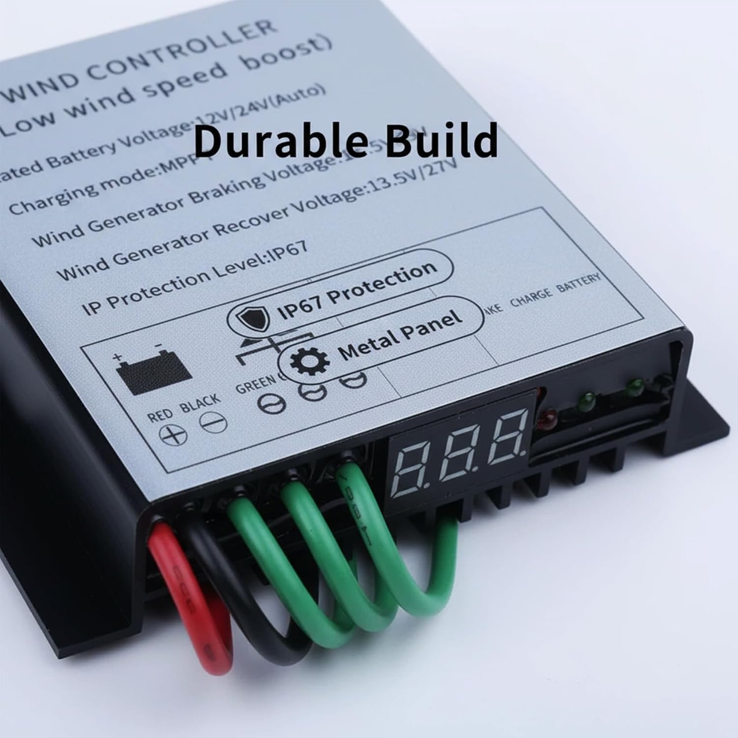 Wind Generator Controller, IP67 Waterproof Low Voltage Regulator,12V-220V with LED Indicator MPPT Control Method, Diode Indication (12000W)