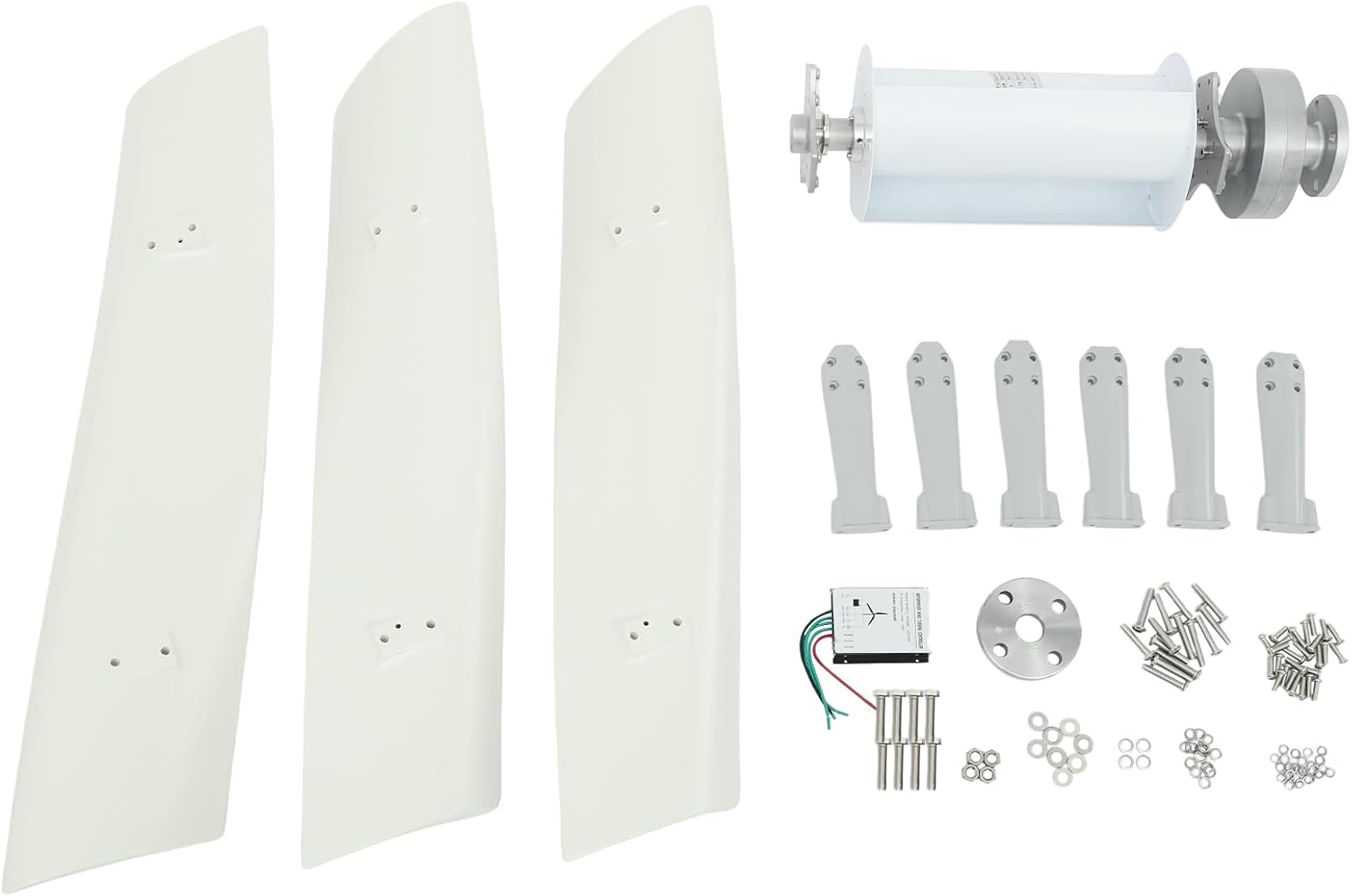 Wind Turbine Generator, 4 Blades Vertical Wind Turbine Generator Wind Power Turbine Generator Kit with Controller, 500W Vertical Axis Wind Turbine Generator for Home Boat Cabin