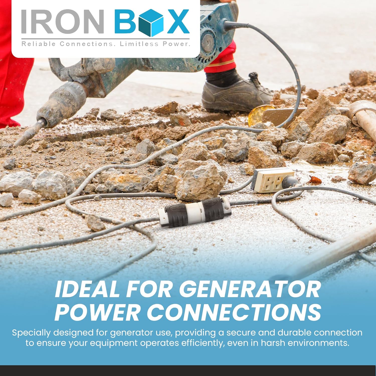 IronBox Electric - NEMA L5-30P Plug - Rated for 30 Amps, 125V - 3-Wire Design - UL Listed Extension Cord Plug Replacement- Mounts onto 10/4 or 8/4 AWG Cable - Ideal for Indoor & Outdoor Use(10 Pack)