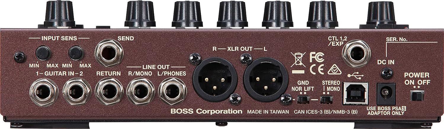 Boss AD-10 Acoustic Preamp Bundle with Gearlux Power Supply, 10ft Instrument Cable, 6in Patch Cable, and Picks