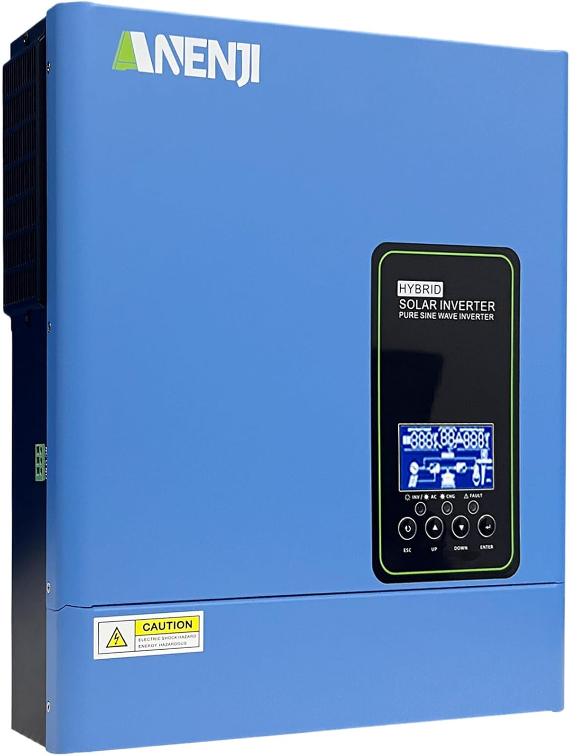 3000W Hybrid Inverter, 24Vdc to 110Vac Solar Inverter Charger Built-in 100A MPPT Controller, Pure Sine Wave PV Power Converter, Supports Battery-Less or AGM Lithium Battery