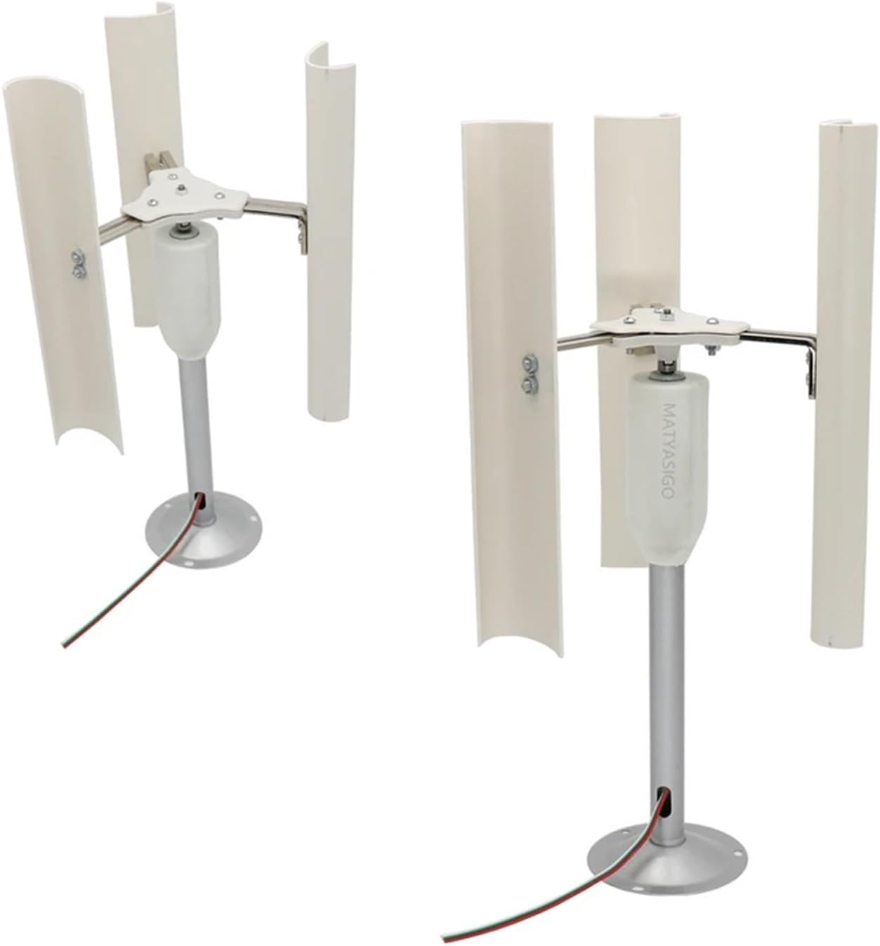 Vertical Axis Wind Turbine Model DIY Three-Phase Permanent Magnet Generator Night Light Making Windmill DIY Display Low Starting Speed for Home