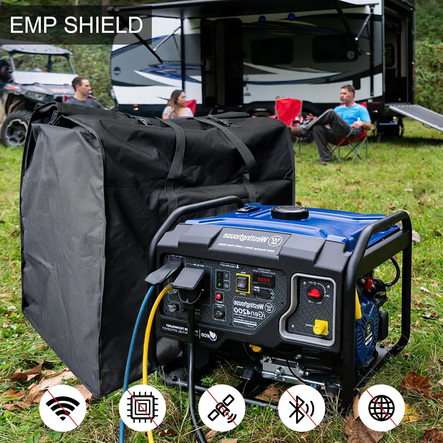 JXE JXO Faraday Bags for Generators and Large Electronics, Extra-Large Military-Grade Faraday Bag for Digital Forensics, Protect Electronics from Damage, Privacy Security, Anti-Hacking, Anti-Spying