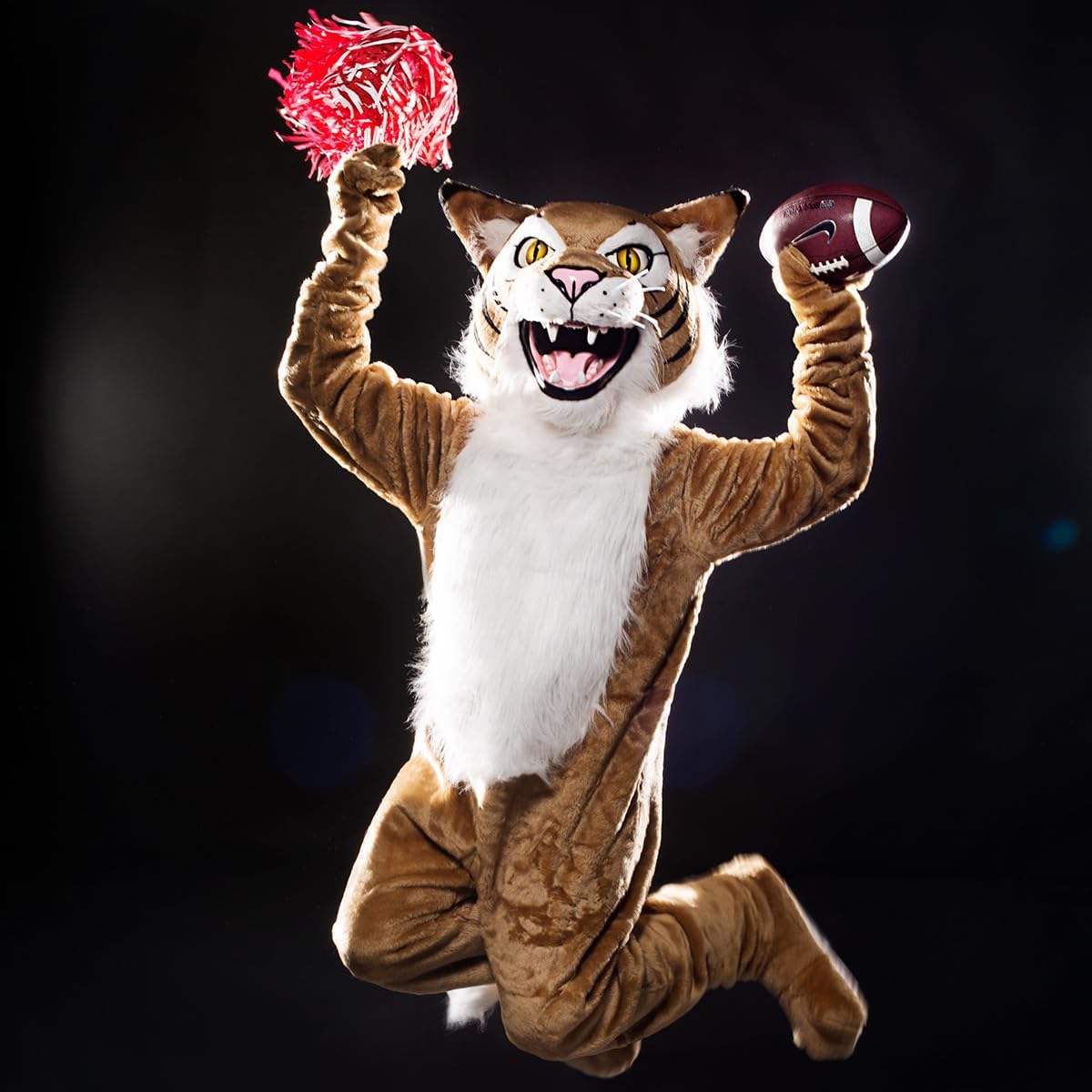 TCDesignerProducts Fierce Wildcat Mascot Costume, School Spirit Sports Fan Gear, Football Cheerleader Accessories, Homecoming