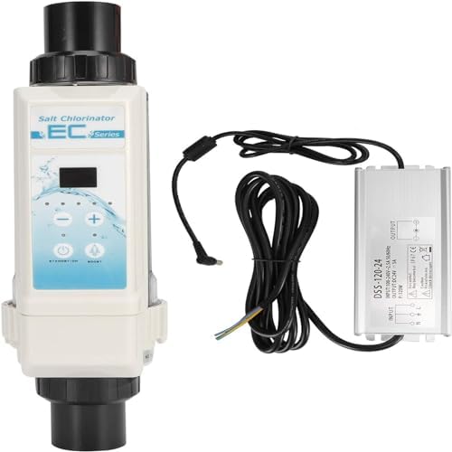 Smart Salt Chlorinator for Inground Pools - Efficient Saltwater Chlorine Generator, Electrolysis Device for Pool Sanitization, Easy Installation & Maintenance, Durable & Reliable System