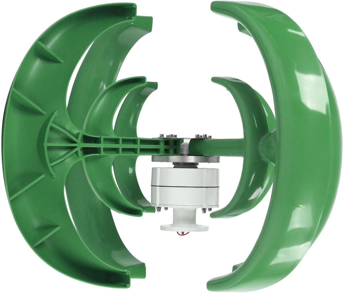 1500W 12V/24V Lantern Type Wind Turbine 4 Blade Turbine with Controller Home Outdoor Vertical Axis Wind Turbine (Color : Green, Size : 12V)
