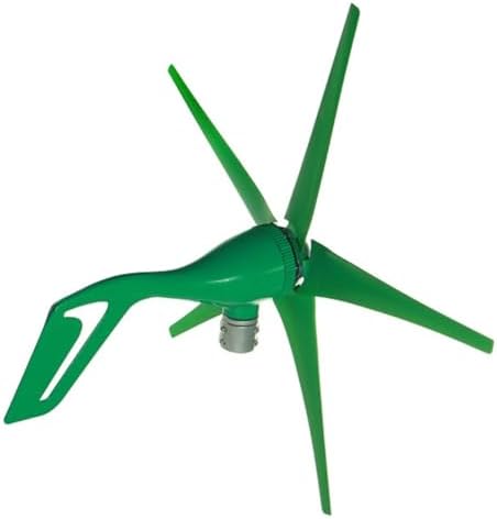 2000W 5-Blade Wind Turbine Generator Kit, 12V/24V/48V Hybrid System with MPPT Controller + 2x100W Solar Panels for Home Renewable Energy Solutions