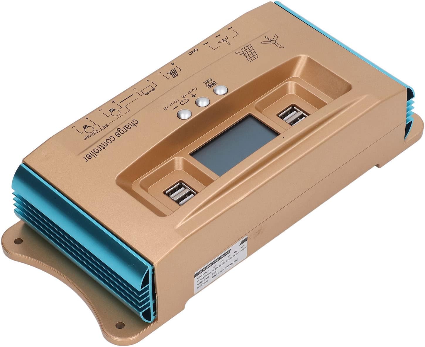 Solar Controller, RV 12V 24V 36V 48V 60V MPPT Solar Panel Intelligent Regulator (60A)